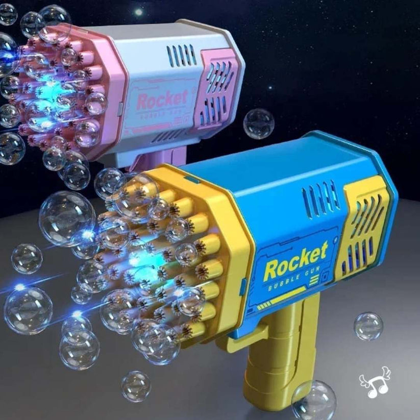 BURBUJAS BAZOOKA PRO®️|Pistola de Burbujas Gatling Bazooka Led