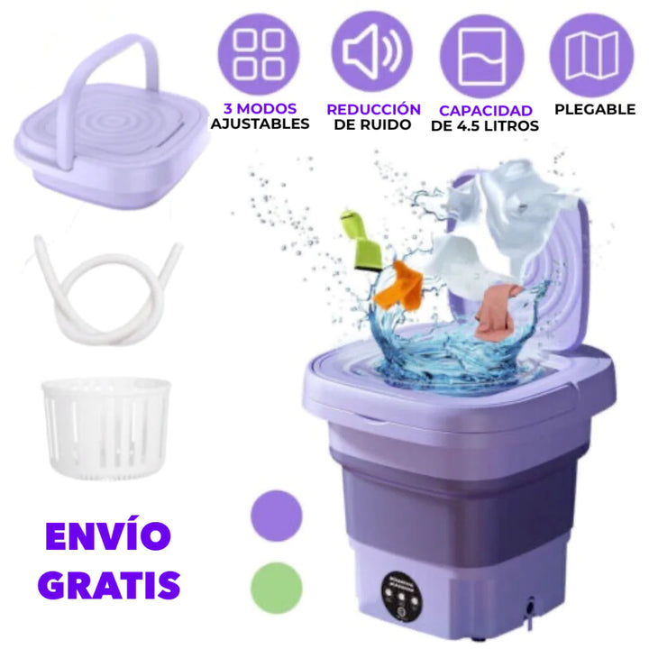 LAVADORA PRO ®️|Pack Mini Lavadora y Secadora + 12 Pastillas Limpiadoras 8L