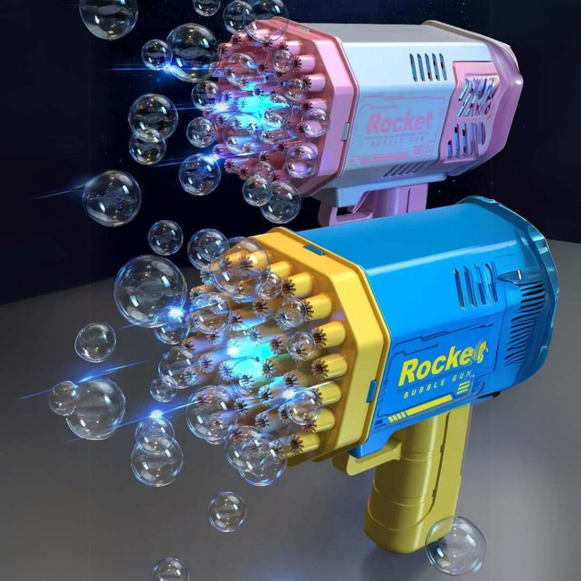 BURBUJAS BAZOOKA PRO®️|Pistola de Burbujas Gatling Bazooka Led