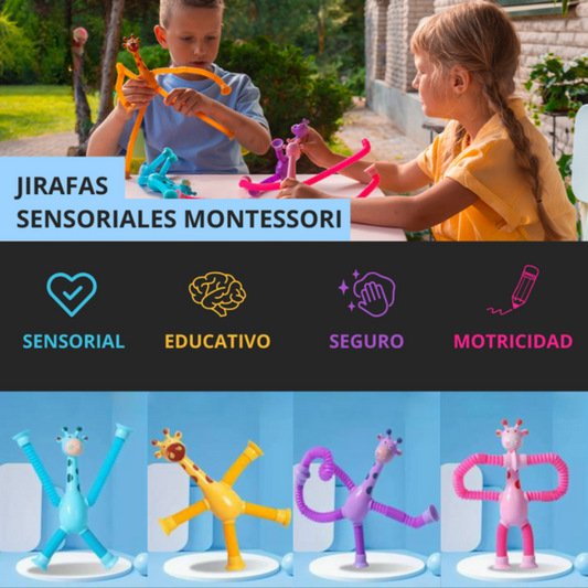 JIRAFA SENSORIAL®️|Set 4 Piezas Sensorial Pop Tube Jirafa